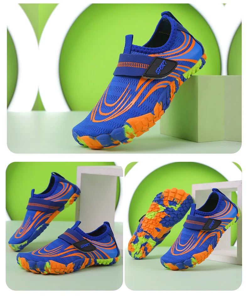 Kinderen op blote voeten waterschoenen voor kinderen Ademende, snel drogende sportschoenen Ideaal voor het strand Antislip voor brede voeten