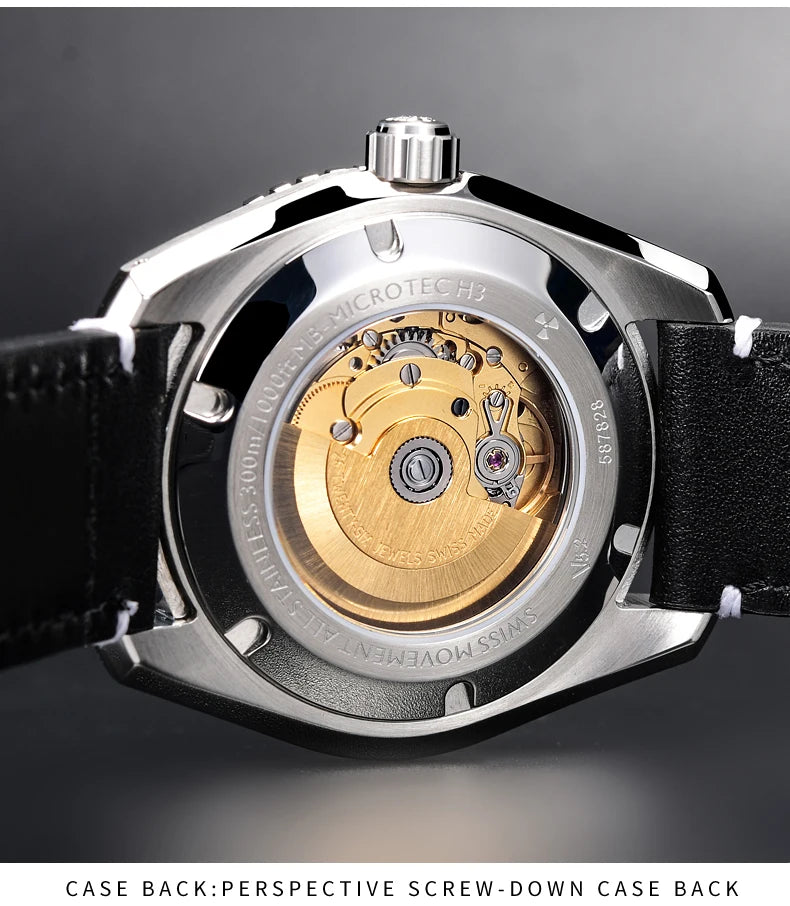 Yelang V5.2 Mechanical Watch 44M Rotatable Ceramic Bezel Sapphire Lens SW220 300m Super Waterproof Men's Diving Watch Reloj