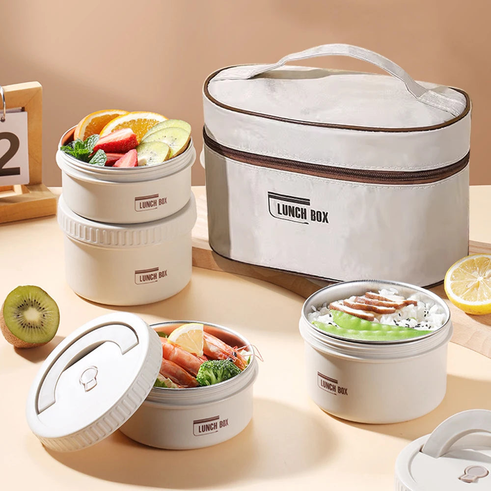 Thermal Lunch Box Portable Japanese Style Bento Box Lunchbox Leakproof Food Container Microwave oven Dinnerware for Students
