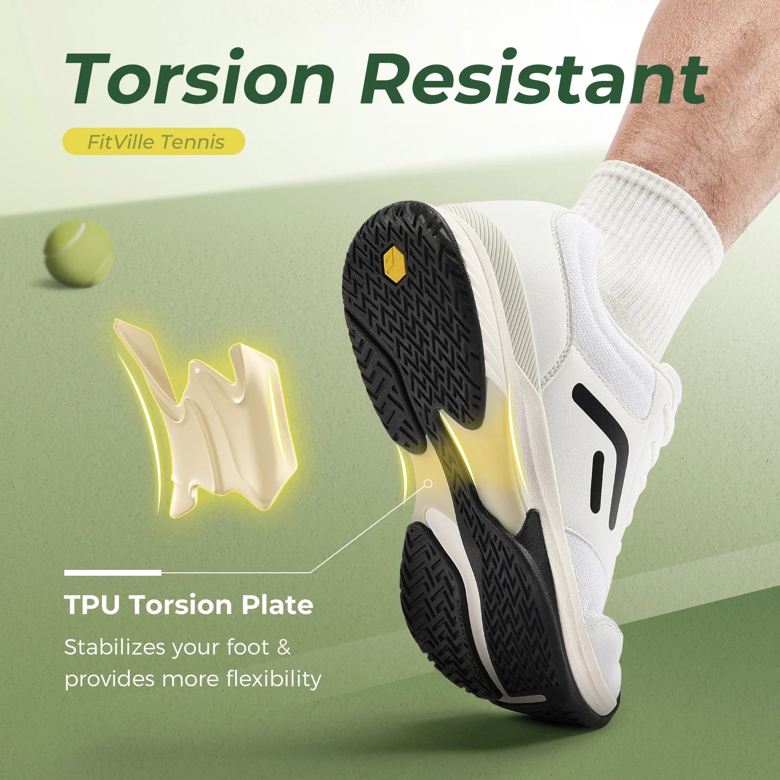 Wide Men's Tennis Shoes Anti-slip Breathable Professional Sneakers Tennis Footwear for Arch support Pain Relief