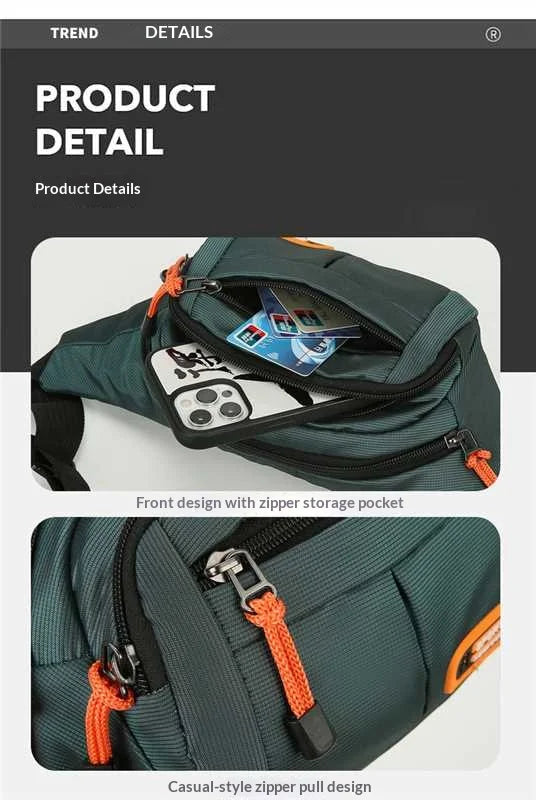 HOMEFISH Waterproof Waist Bag – Large Capacity Unisex Fanny Pack for Travel, Work, Construction & Outdoor Use