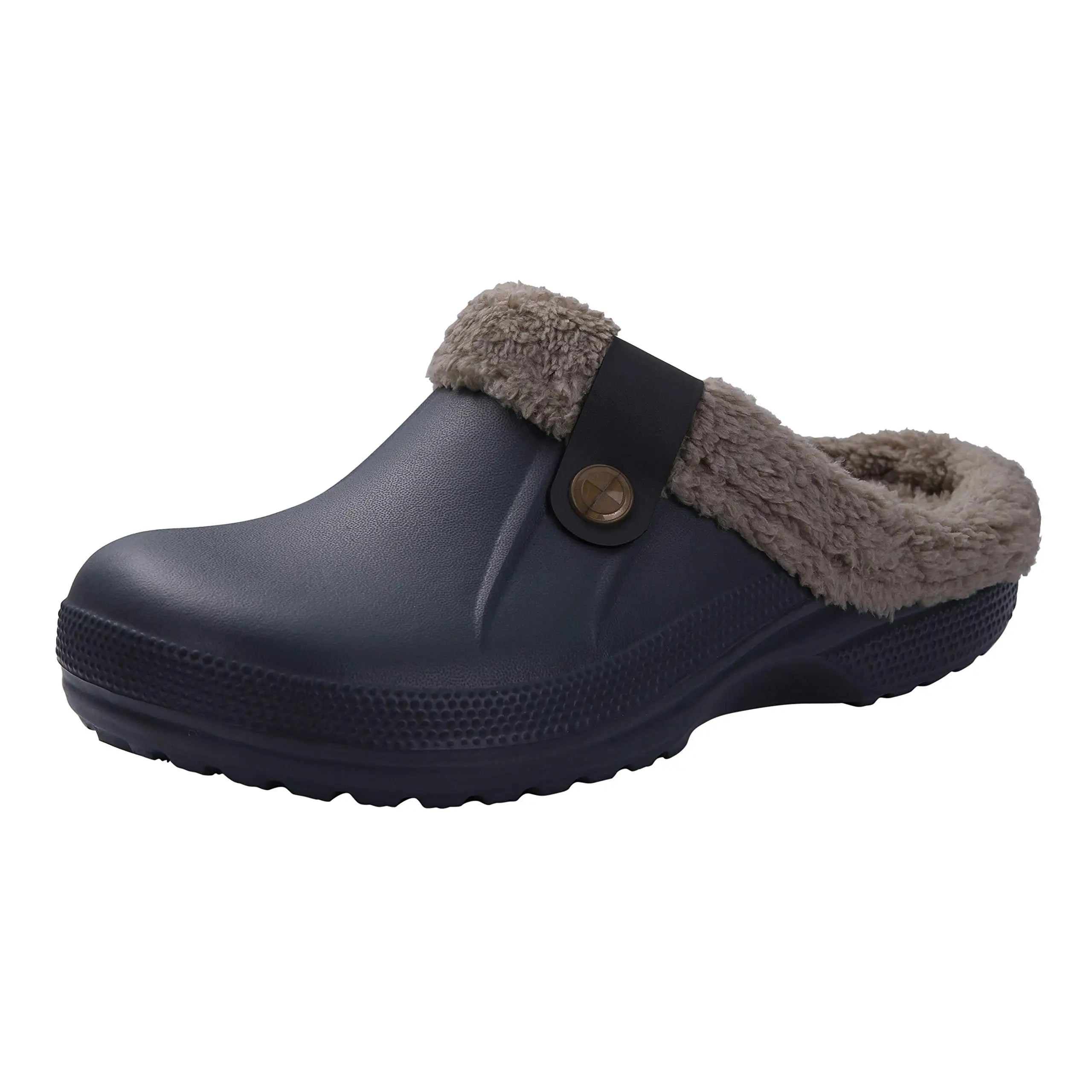Unisex Winter Plush Garden Shoes Fur Clogs Slippers With Soft Furry Waterproof For Outdoor Cosy Fuzzy Home Use For Men & Women
