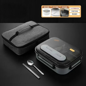 316 Stainless Steel FoodGrade Extra-Large Insulated Airtight Lunch Box - Microwave Safe Container for Office Workers & Students