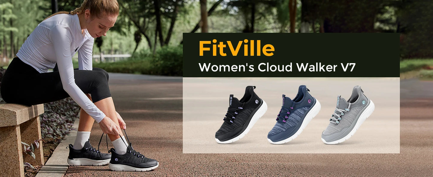 Women's Wide Foot Slip-On Sneakers Hands-Free Running Shoes Walking Shoes for Fat Feet Flat Feet Plantar Fasciitis