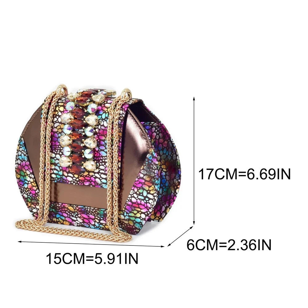 2025 Women Party Italian-Nigerian Shoe and Bag Set Decorated with Rhinestone Suitable for Wedding