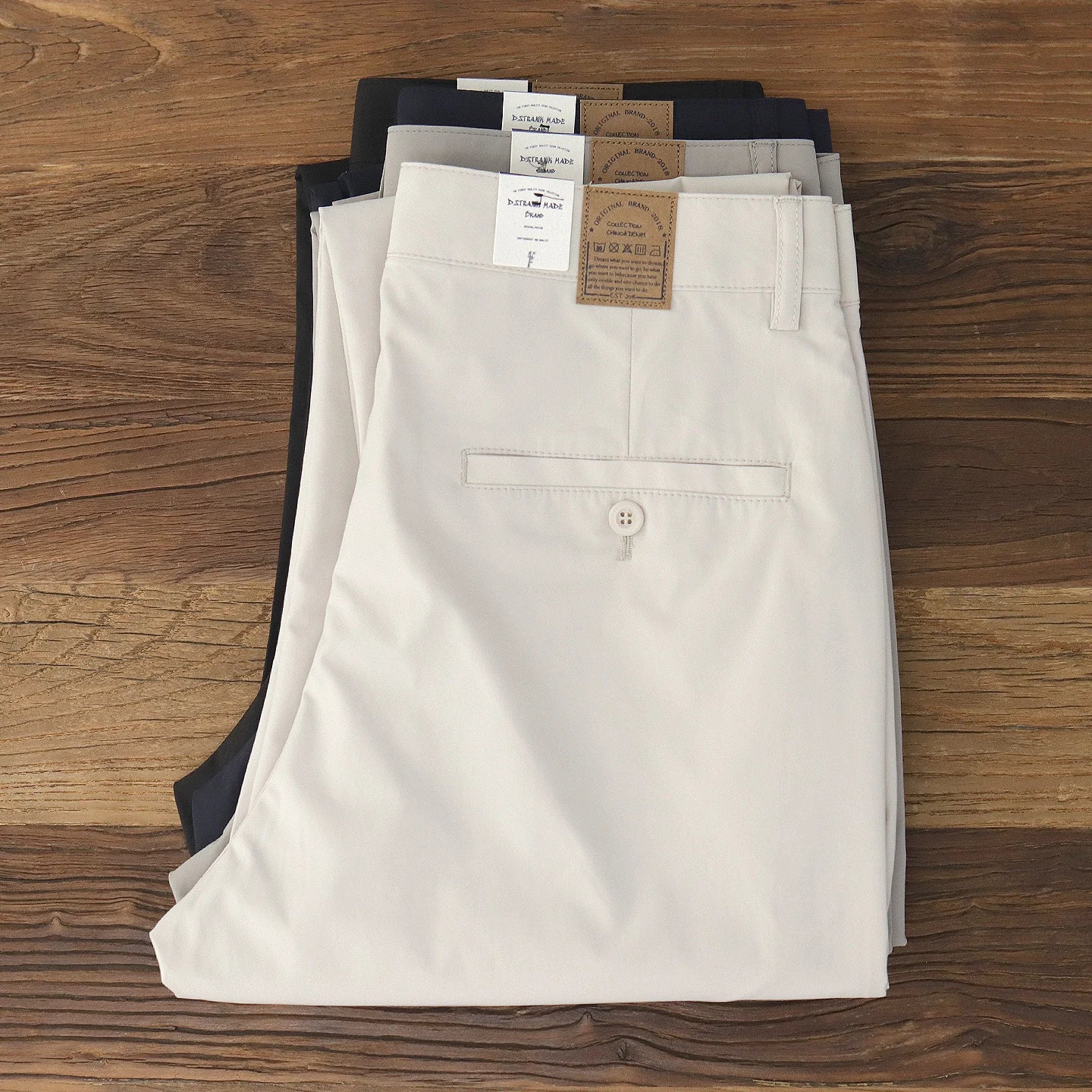 2025 Zomer Nieuwe Amerikaanse Retro Dunne Sneldrogende Chino Broek Voor Heren Eenvoudige Koele Casual Zakelijke Rechte Broek