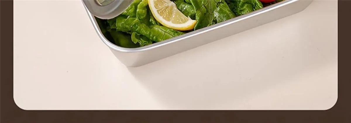 201 Stainless Steel Airtight Dumpling Storage Container with Lid - FoodGrade FreezerSafe Box for Meal Prep & Fridge Organization