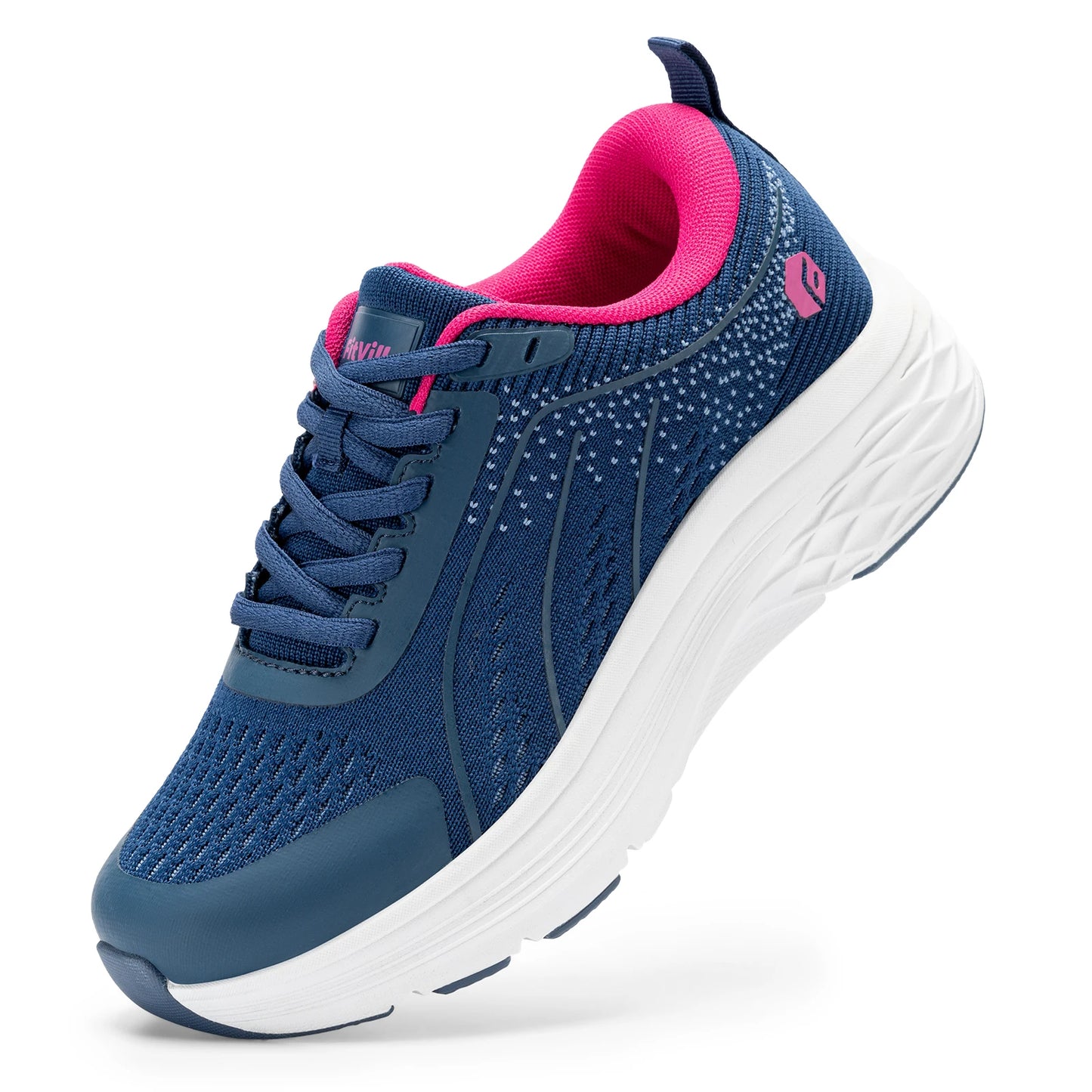Damesschoenen met brede breedte, lichtgewicht sneakers voor dames met brede breedte voor platvoeten, verlichting van hielpijn en plantaire fasciitis