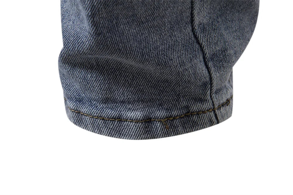 Men's Autumn Denim Jeans Pants Slim Fit Straight Quality Cotton Jeans Business Casual Denim Pants For Men