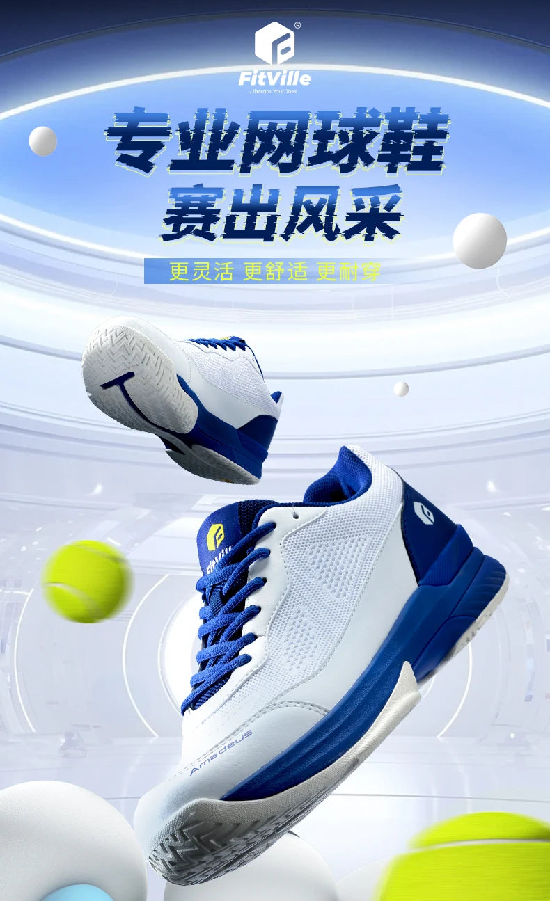 Men's Anti-Slip And Sweat-Absorbent Professional Tennis Shoes For Swollen Feet & Arch Support