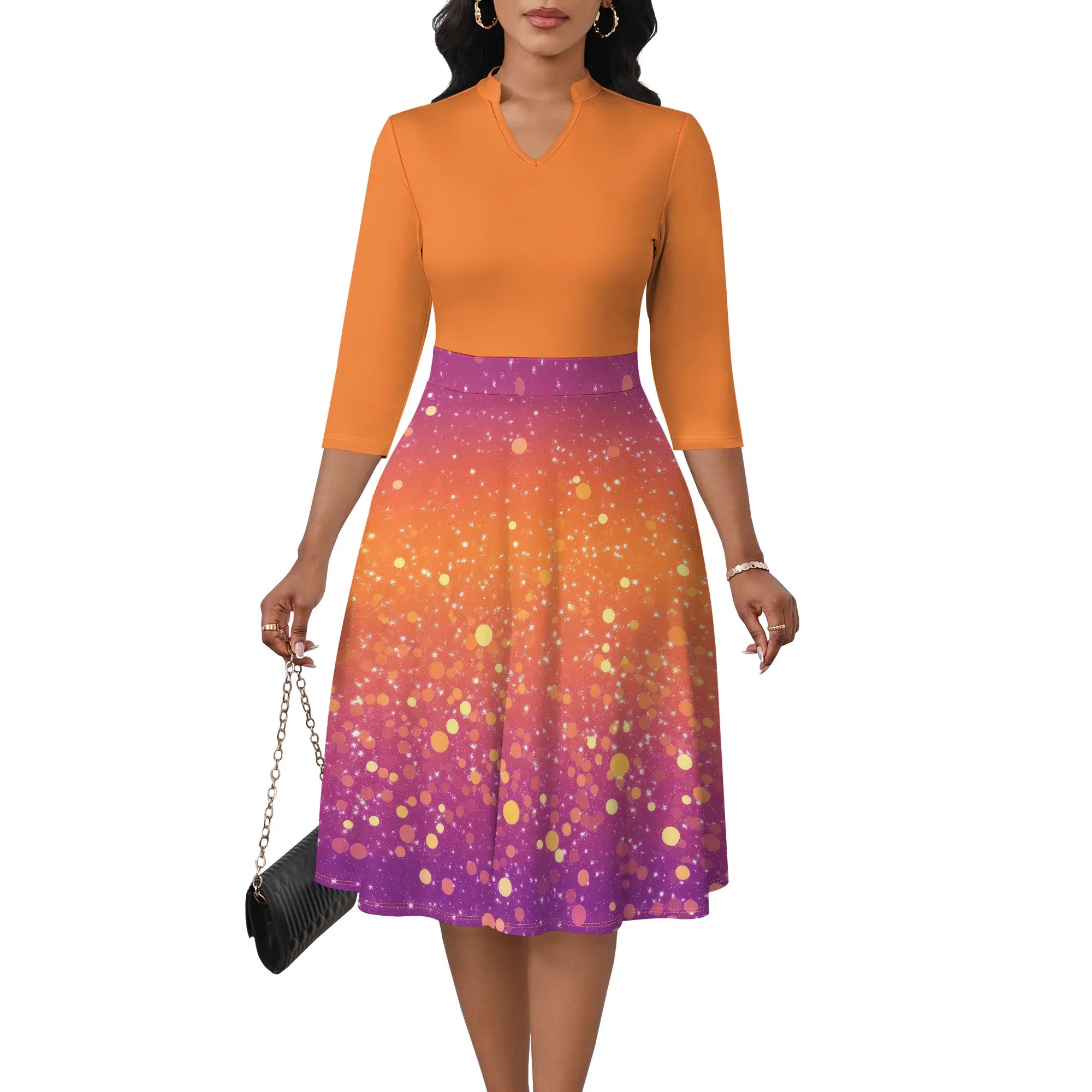 Women's Floral Off Shoulder Maxi Dress 3/4 Sleeve Multicolor Blue Slit Party Evening