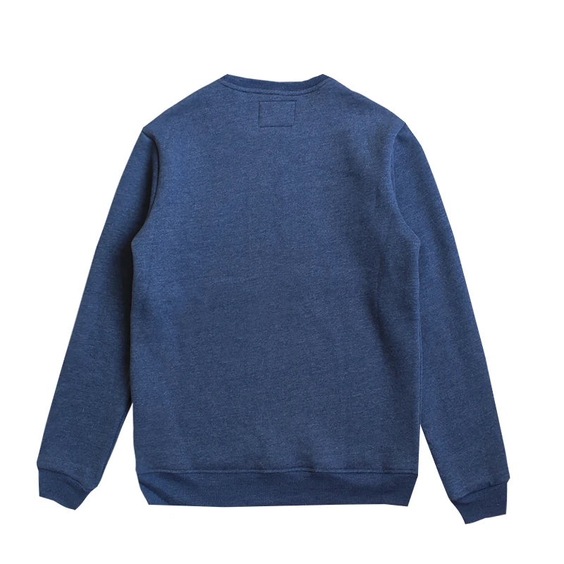 Herfst Winter Nieuwe Amerikaanse Eenvoudige Dikke Arctische Fleece Effen Kleur Sweatshirt Heren Puur Katoen Gewassen Pullover Casual Sportkleding