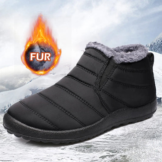 Women's Winter Waterproof Warm Fur Walking Shoes Moccasin Ladies Casual Footwear For Women