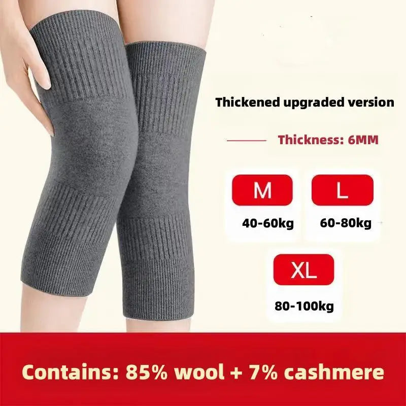 2PCS Unisex Winter Wool Knee Pads Support For Joint Pain, Tendonitis, And Arthritis - Suitable As Leg Sleeves For Arthritis Leg Warming in Advancing Age
