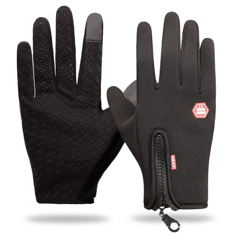Heren Dames Fietsen Winter Warme Sport Handschoenen Touchscreen Buiten Vissen Spatwaterdicht Skiën Snowboard Antislip Rits Handschoenen