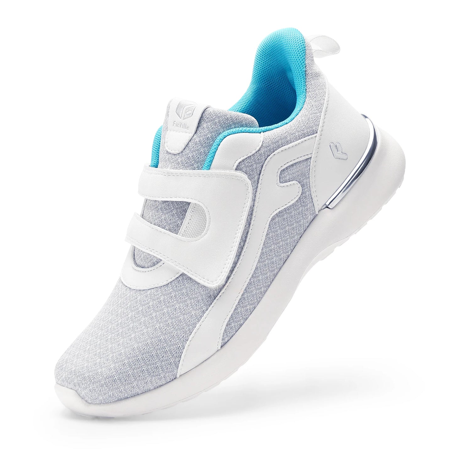 Dames sneakers met brede wandelschoenen, lichtgewicht, ademend en verstelbaar voor dikke voeten met ondersteuning van de voetboog