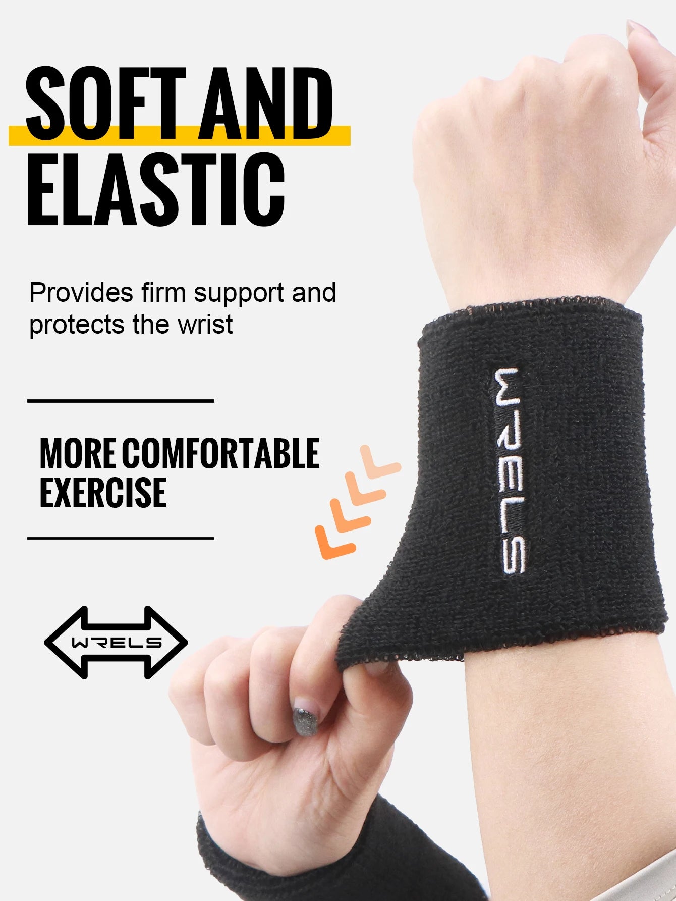 Sweat-Absorbent And Stretchable Wrist Bands For Exercises - Working Out & Fitness Activities With Quick Drying Feature