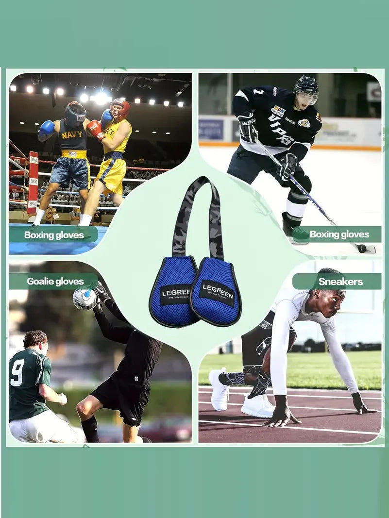 Boxing Glove Deodorizer Bags – Bamboo Charcoal Odour Absorbing Inserts with Portable Glove Maintenance Storage Set
