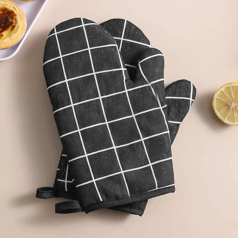 2 stuks warmte-isolerende handschoenen, hittebestendige magnetronhandschoenen en hittebestendige keuken- en ovenwanten voor
