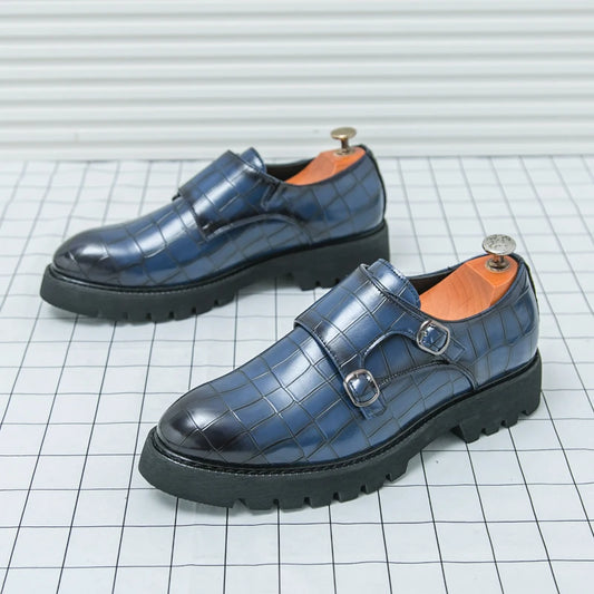 2024 Nieuwe luxe heren formele kledingschoenen Groene heren formele volwassen zakelijke pak loafers Coole heren bruiloft feest schoenen