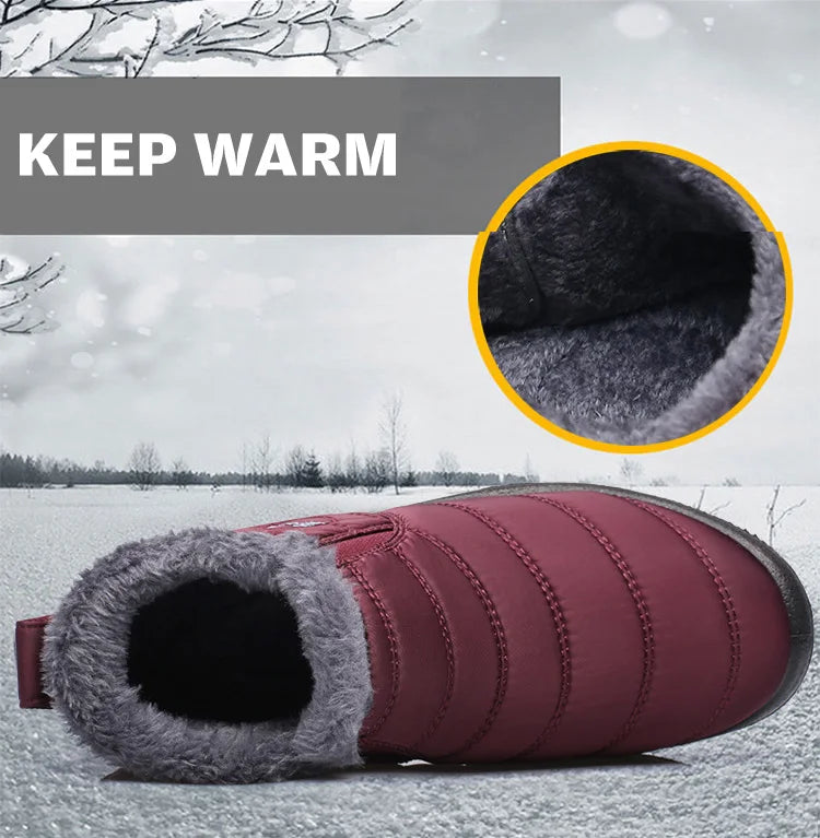 Snow Women Boots Soft Shoes Chunky Plus Size Boots Ladies Fur Ankle Boots New Couple Shoes Platform Women's Winter Botas Mujer