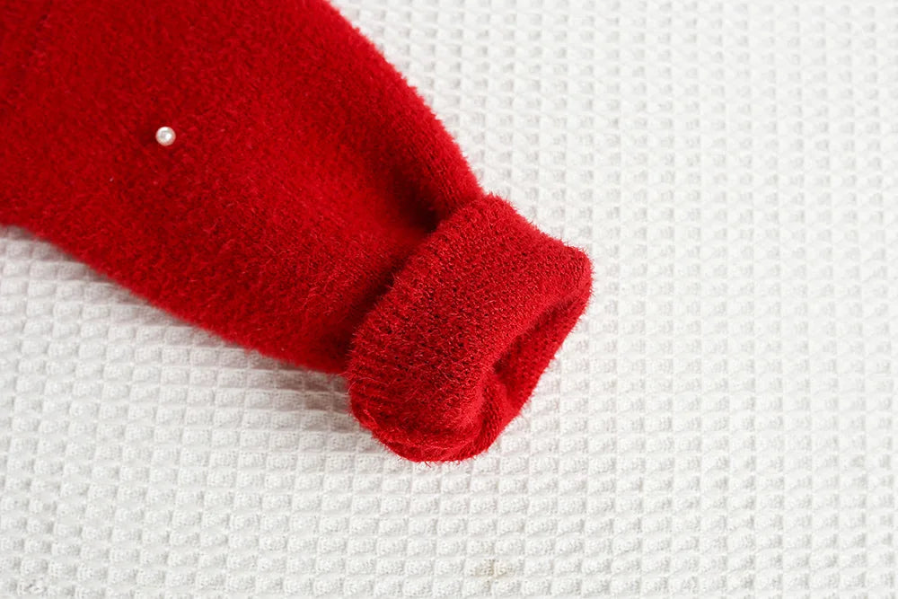 New Autumn Baby Knitwear Cute Girls Bow Bead Children's Sweater Thin Kids Clothes 9M-5T Girls