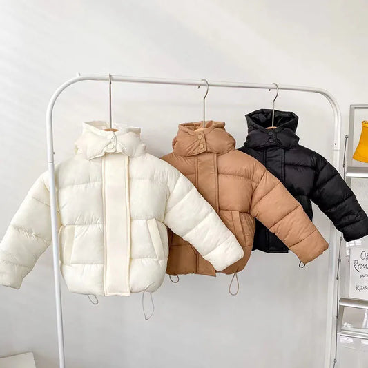 Winter Kids Parkas Korean Style Girls Boys Fur Coat Hoodie Boys Thicken Outerwear 7T Unisex