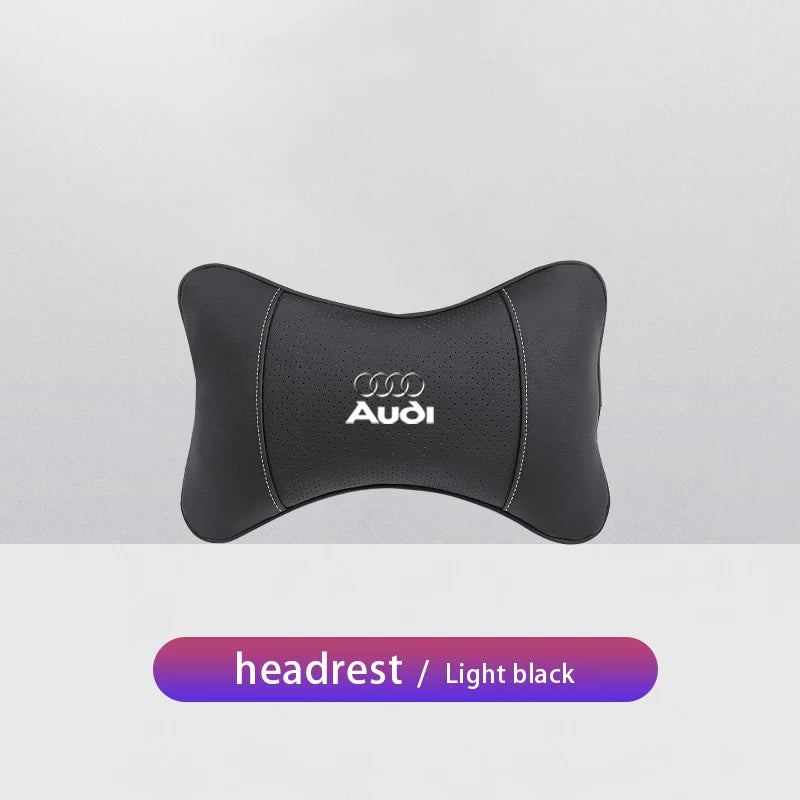 1Pcs Car Seat Headrest Auto Logo Neck Pillow For Audi Sline A1 A3 A4 A6 C7 A5 B8 B7 A7 A8 B9 B6 C6 Q2 Q3 Q5 Q7 Q8 TT S3 S4 S7 S8