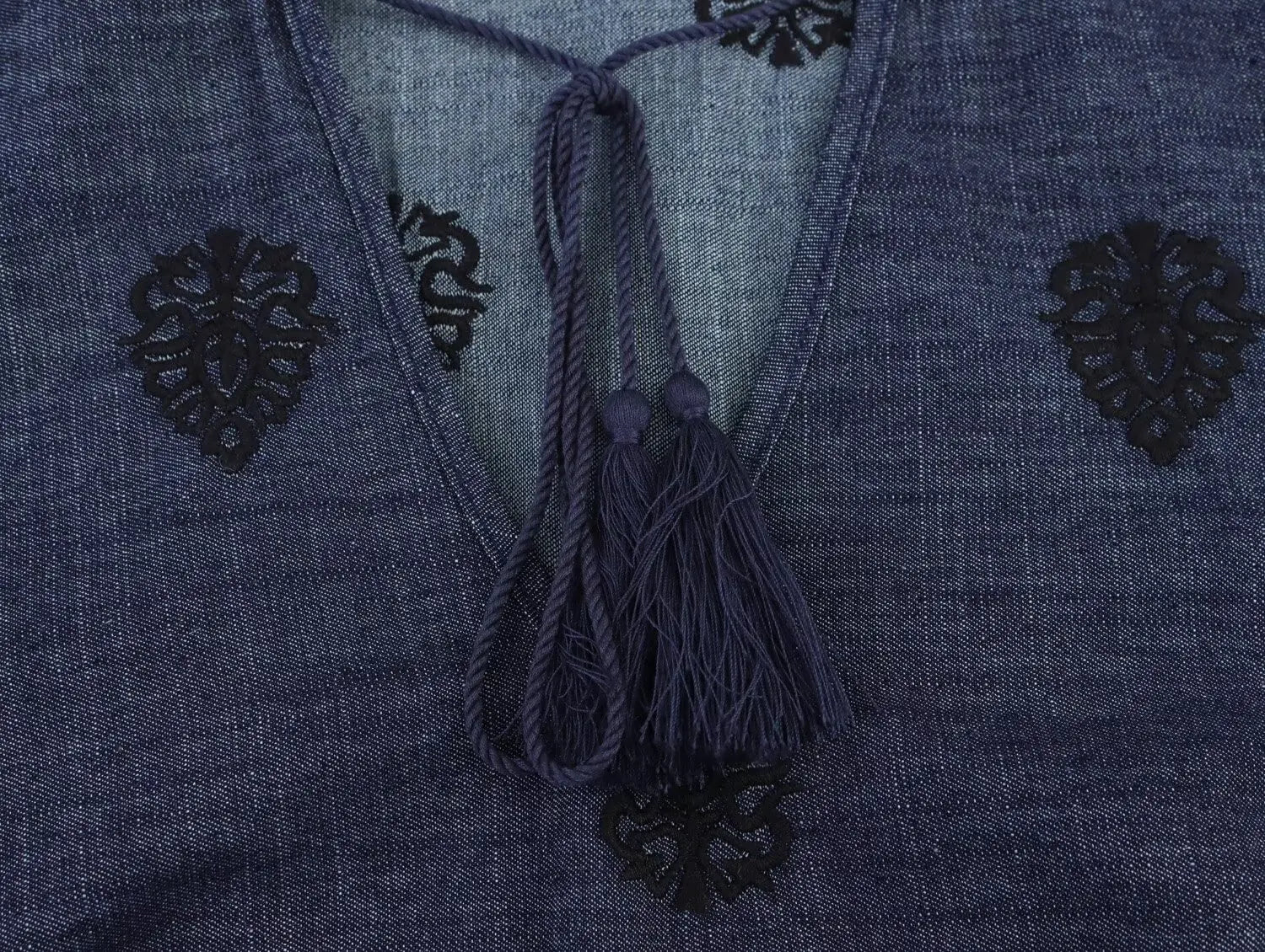 Vintage Women Long Sleeve V Neck Embroidered  Blouse Spring Summer 2025 Streetwear Tops Blusas Mujer