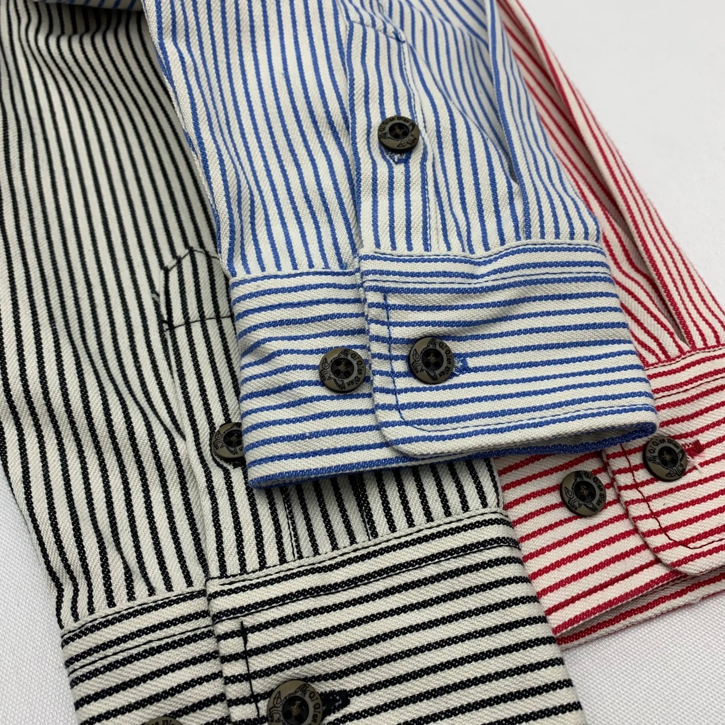 2025 Lente Nieuwe Japanse Retro Lange Mouw Revers Gestreepte Cargo Shirt Heren Amekaji 100% Katoen Gewassen Losse Dubbele Zakken Tops