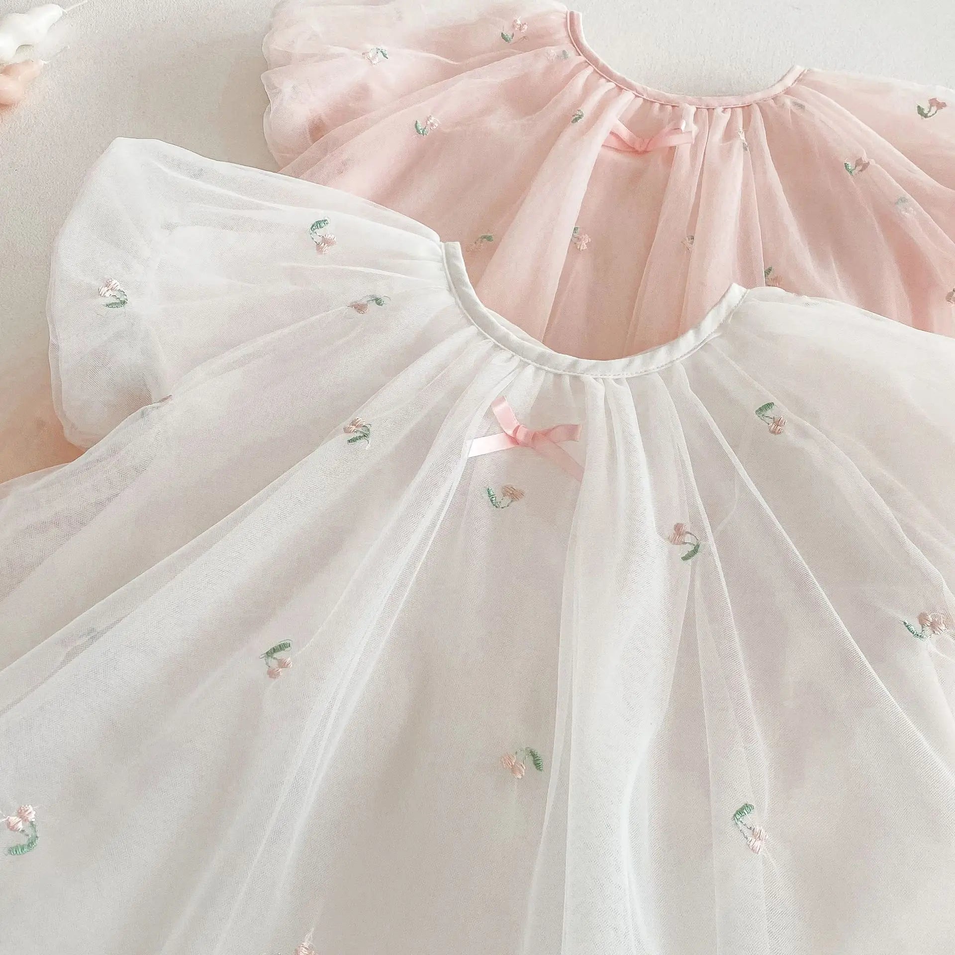 2025 Summer Girls' Clothing Baby Children's Exquisitely Embroidered Tulle Princess Dresses Kids Birthday Dress 0-5Y Girls