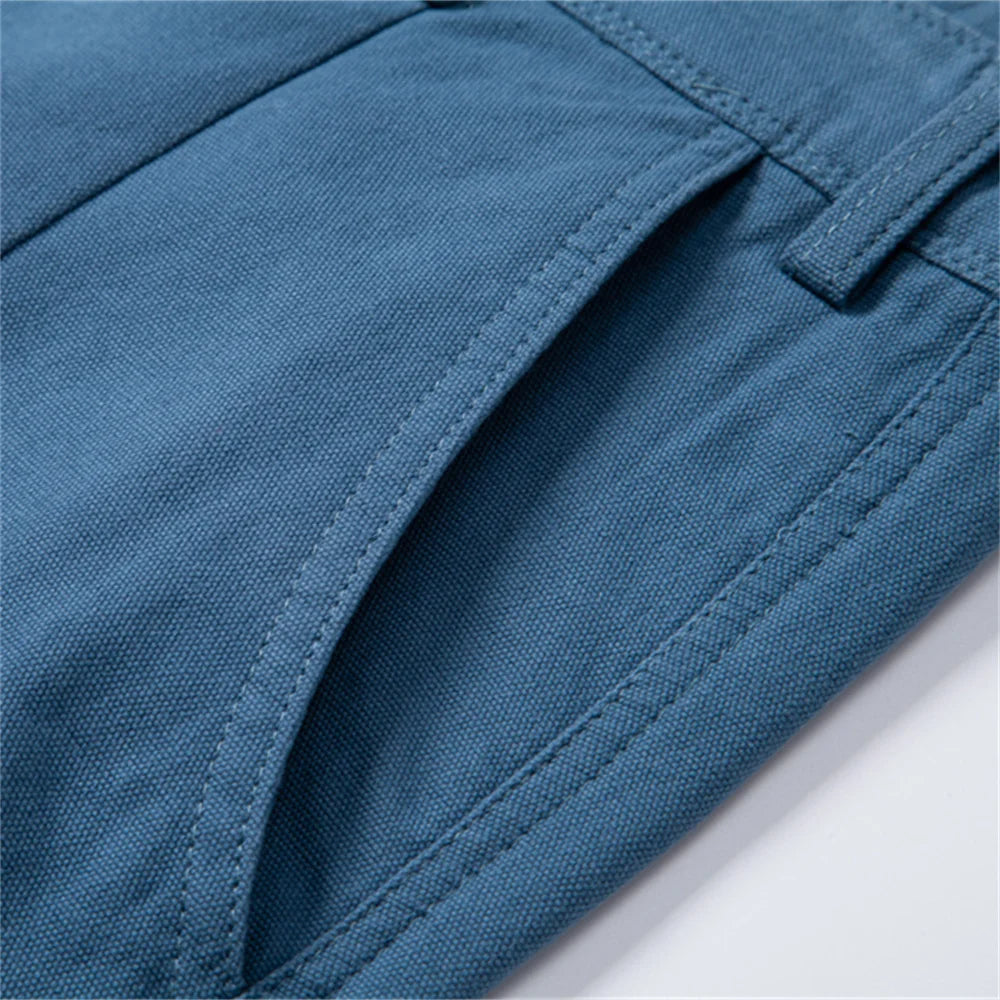 2025 Men's 5-Inch Casual Shorts 100% Cotton Solid Elastic Waist Summer Comfy Beach Business Social Multi Colours