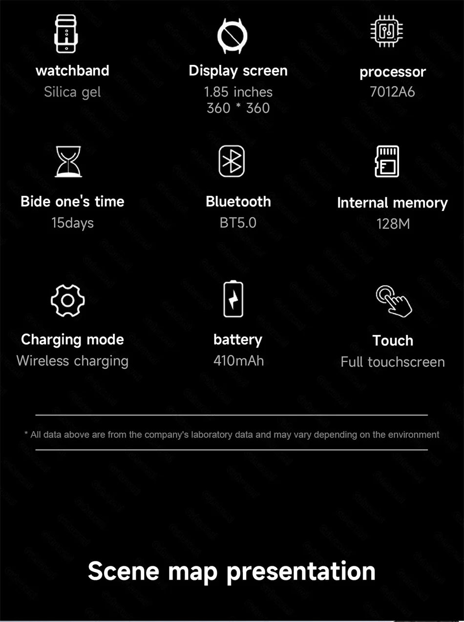 GPS Sports Smartwatch Men AMOLED Screen Compass Altimeter Heart rate BP NFC Bluetooth Call Smart Watch For Men - Compatible With HUAWEI IOS