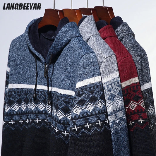Men's High Quality Hooded Casual Cardigan, Patchwork Jacket, Male Outerwear, and Windbreaker Coats