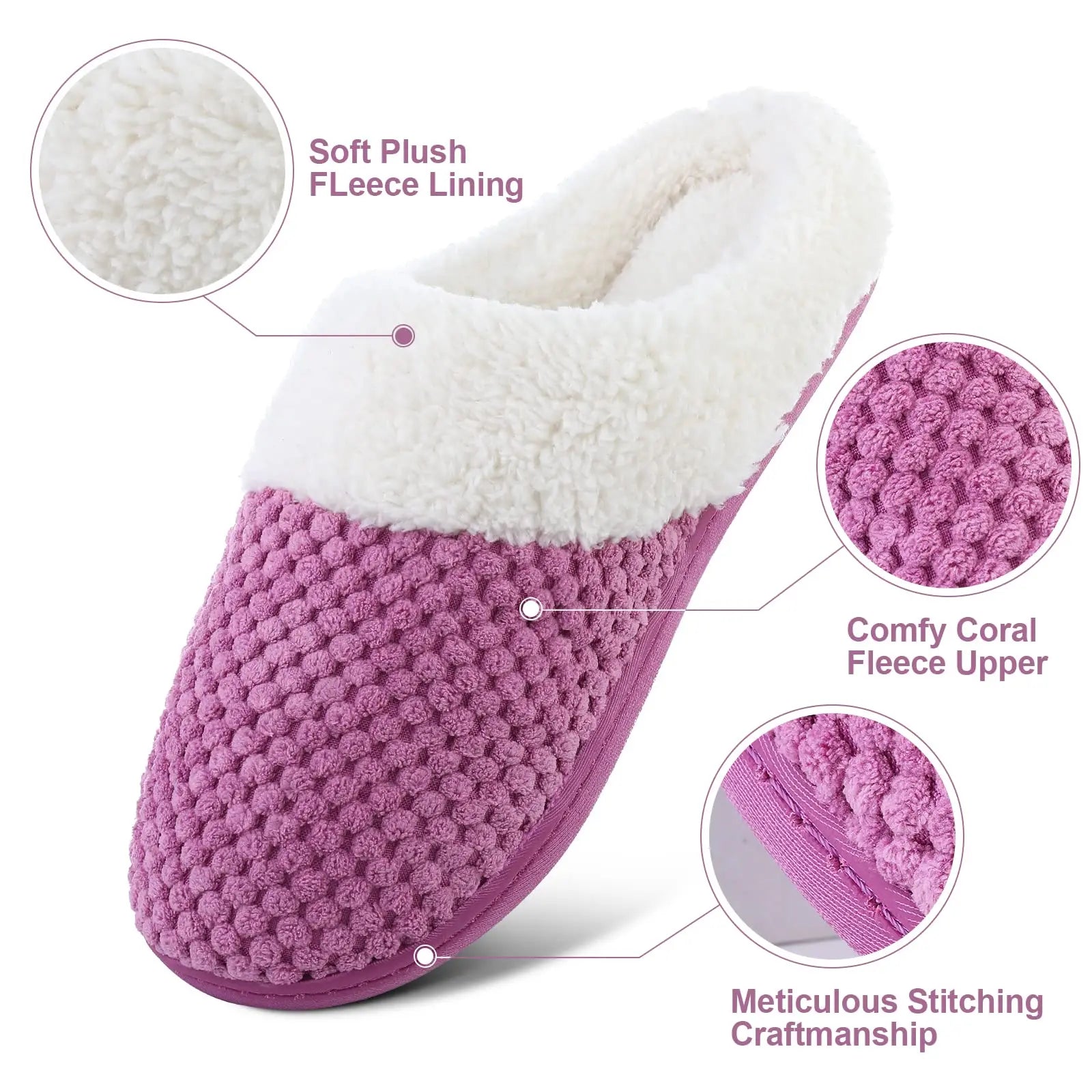 Unisex Winter Fur Slippers Warm Cosy Plush Fluffy Home Cotton Shoes Plush Anti-Skid and Indoor Furry Slippers For Men & Women
