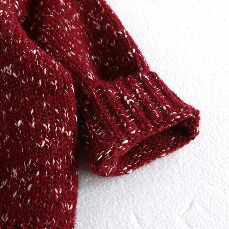 New Year Fashion Knitwear Children's Sweater Boys Loose Cardigans Coat Autumn Winter Girls Knitted Retro Outwear For Kids 0-5Y Unisex