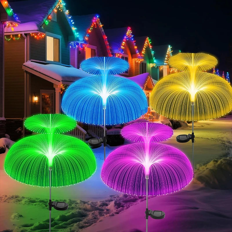 Solar Jellyfish Lights LED Outdoor Waterproof 7 Color Change Garden Landscape Patio Pathway Lawn Decor Solar Flower Lights