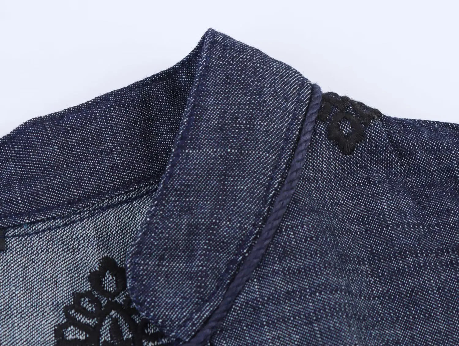 Vintage Women Long Sleeve V Neck Embroidered  Blouse Spring Summer 2025 Streetwear Tops Blusas Mujer