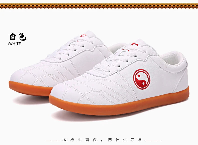 Women’s Genuine Leather Tai Chi Shoes – Breathable Cowhide Sole Martial Arts Training Shoes for Tai Chi, Qigong & Kung Fu
