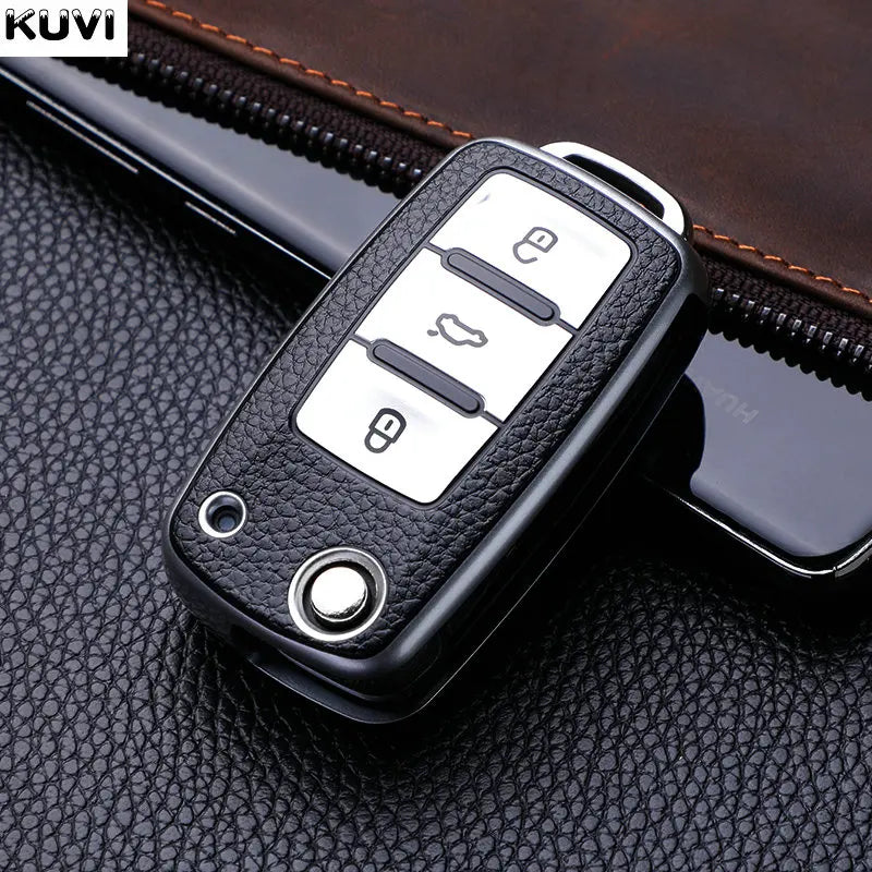 TPU Car Key Case Cover for VW Volkswagen Polo Tiguan Passat B5 B6 B7 Golf 4 5 6 MK6 Jetta Lavida Skoda Octavia Seat Leon Altea