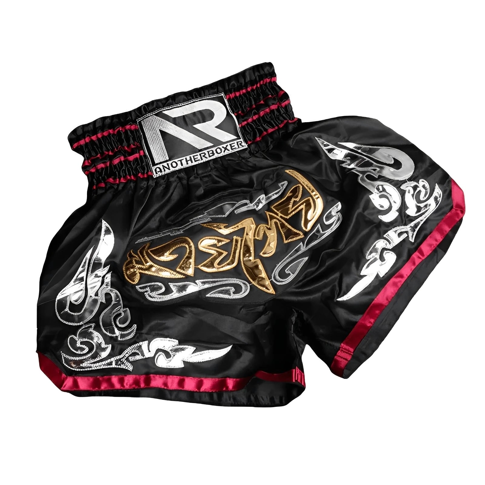 ANOTHERBOXER Muay Thai Shorts – Embroidered MMA Kickboxing & Sanda Fight Shorts for Men Martial Arts Training