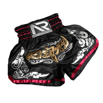 ANOTHERBOXER Muay Thai Shorts – Embroidered MMA Kickboxing & Sanda Fight Shorts for Men Martial Arts Training