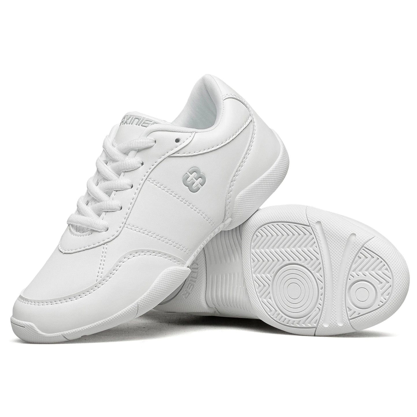 Girls White Cheerleading Shoes Lightweight Youth Cheer Competition Sneakers Kids Training Dance Shoes Comfortable