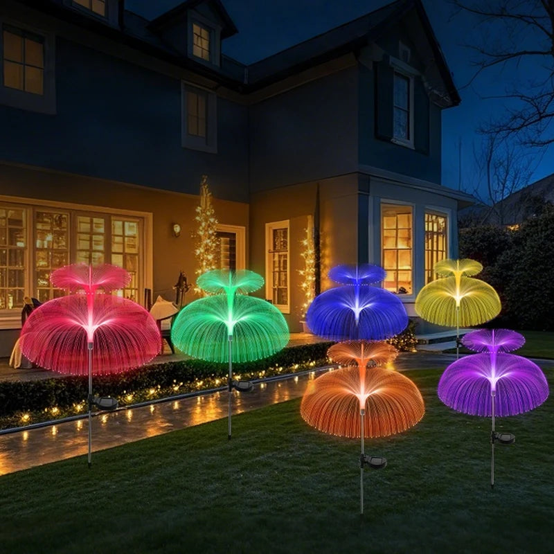 Solar Jellyfish Lights LED Outdoor Waterproof 7 Color Change Garden Landscape Patio Pathway Lawn Decor Solar Flower Lights
