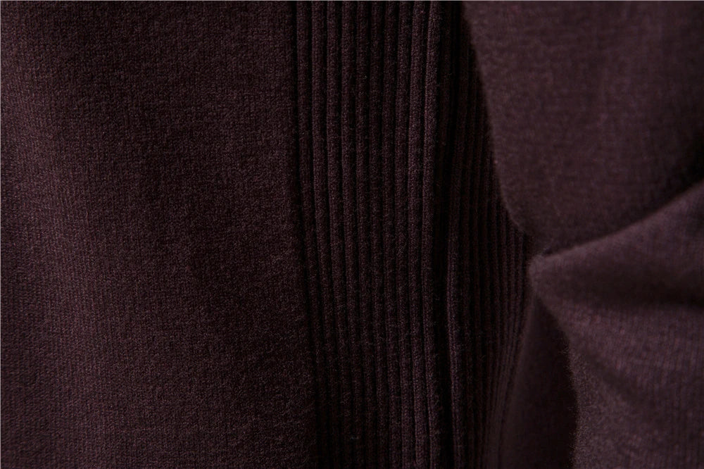Men's Soft Mid Neck Pullover Casual Solid Colour Winter Warm Men's Sweater High Quality Pullover For Men