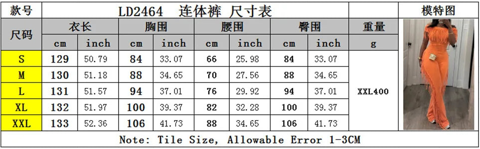 Tassel Patchwork Jumpsuits Women Slash Neck Short Sleeve Skinny Peach Hip 2025 Summer Street New Trend Solid Overalls