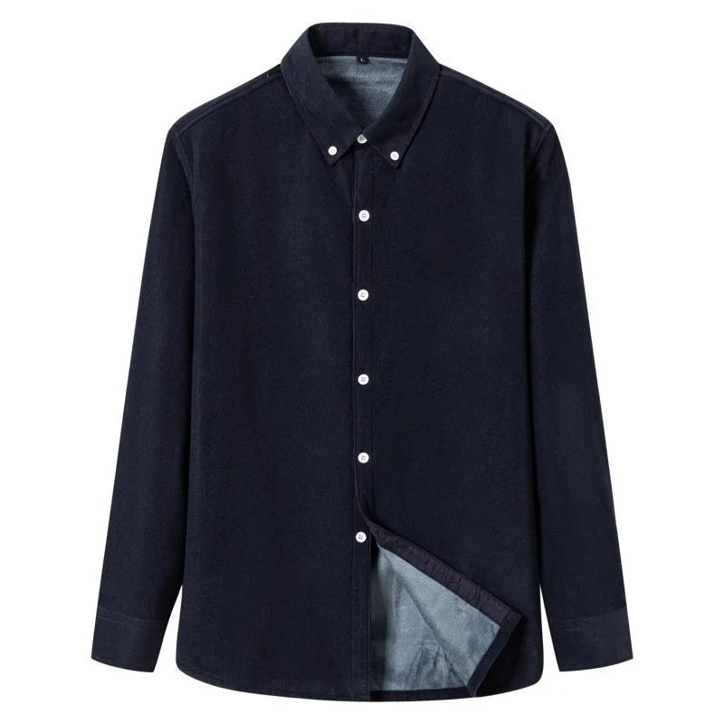 Reversknopf Allgleiches Stickerei Warme Hemden Herrenbekleidung Herbst Neue Übergroße Casual Tops Lose Koreanische Hemd