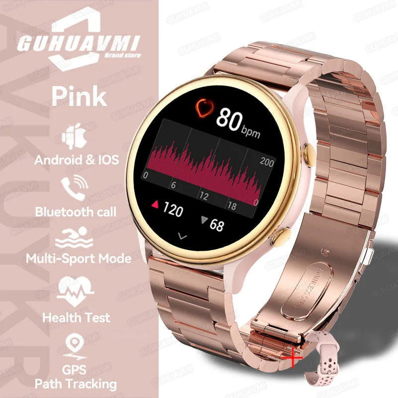 2025 Mini Smart Watch Dames 1,27-inch 360*360 AMOLED HD-scherm IP68 Waterdicht Hartslag Bloedzuurstof Smartwatch - Compatibel met HUAWEI IOS