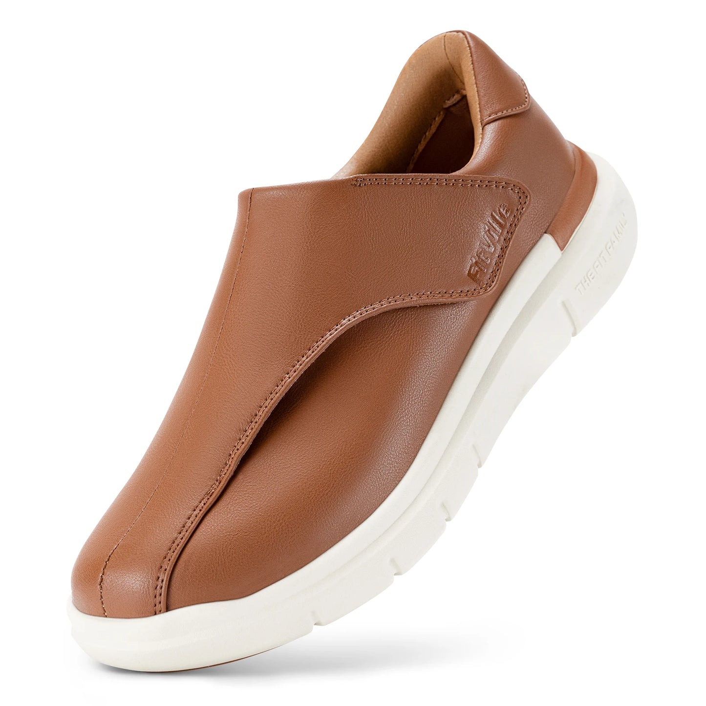 Men's Leather Shoes Diabetic Shoes Casual Oxford Shoes Adjustable Lightweight Formal Business Shoes for Swollen Feet