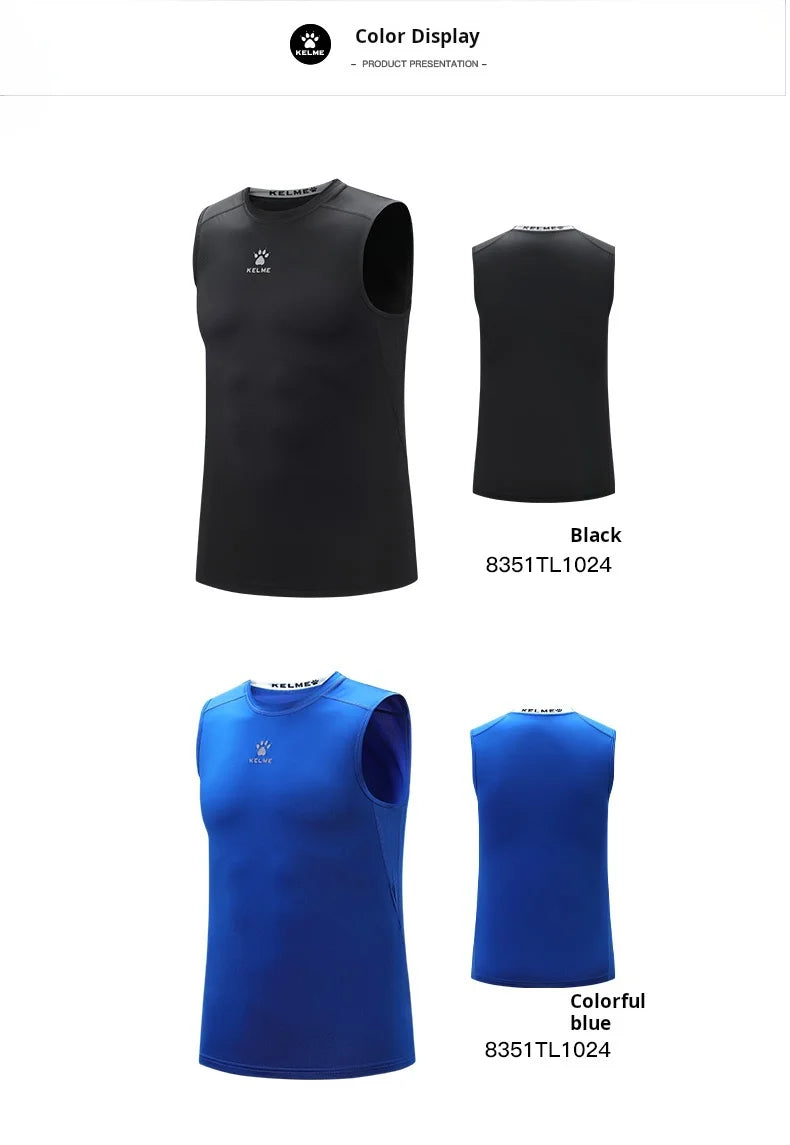 Fitness T-shirt Men's High Elasticity Breathable Tight Clothes Round Neck Basketball Running Training Short Sleeves